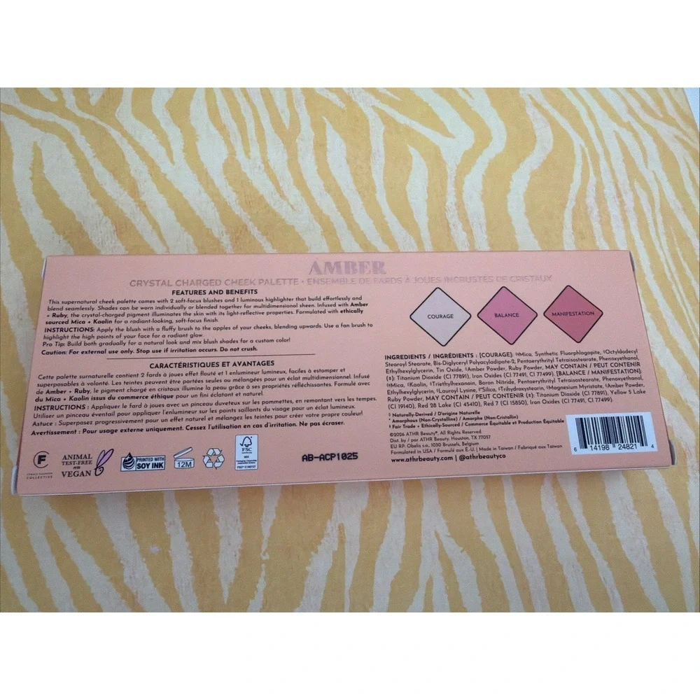 ATHR Beauty Amber Crystal Charged Cheek Palette New In Box Discontinued